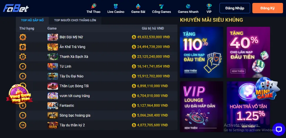Jackpot slot lũy tiến